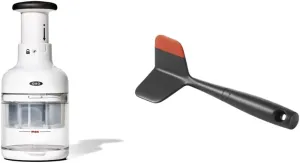 OXO Good Grips Vegetable Chopper (White) and Ground Meat Chopper (Black)