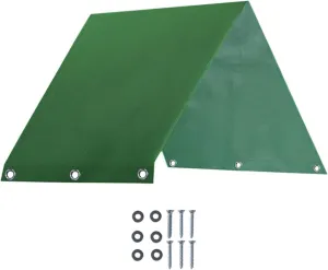 Playground Roof Swing Set Replacement Tarp Windproof Reusable Easy Installation 228x109cm Kids Wooden Swingset Protection Cover
