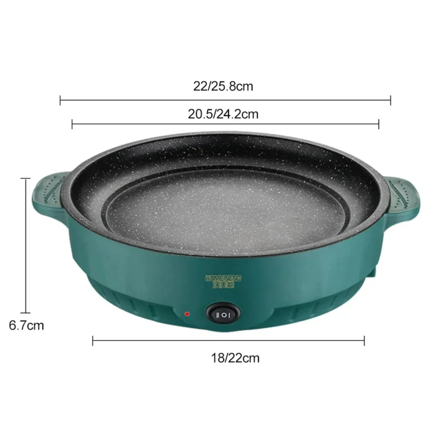 Portable Multifunctional Non-stick Skillet Pan for Household Kitchen and Camping Use - Ideal for Frying, Grilling, and Barbecuin