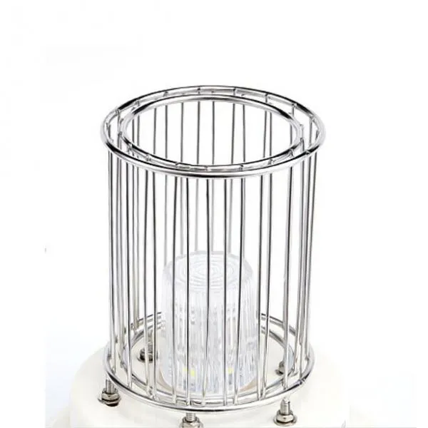Portable Stainless Steel Solar UV Mosquito Zapper Lantern - Silver