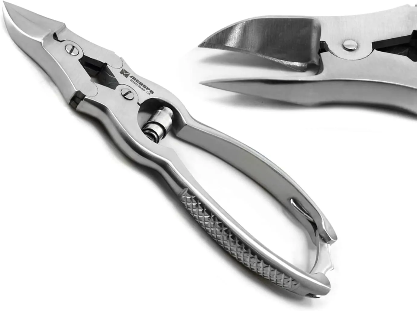 Professional Ingrown Toe Nail Cutters Clippers Pliers | Side Cutters Straight Curved | Beauty Gouges | Cuticle Pushers Skin Knife (Cantilever Cutter Silver)