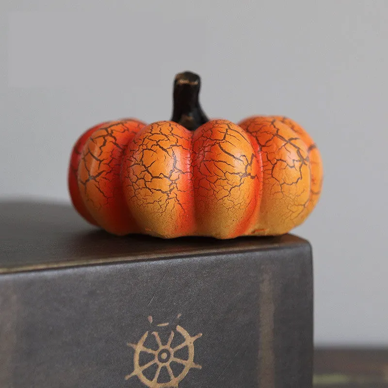 Pumpkin LED Candle Lamp, Halloween Lantern, Resin Lighted Pumpkin
