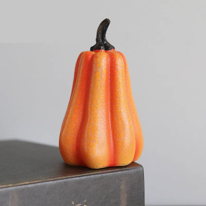Pumpkin LED Candle Lamp, Halloween Lantern, Resin Lighted Pumpkin