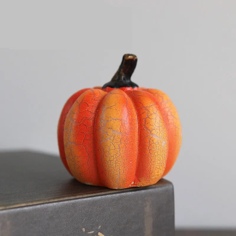 Pumpkin LED Candle Lamp, Halloween Lantern, Resin Lighted Pumpkin