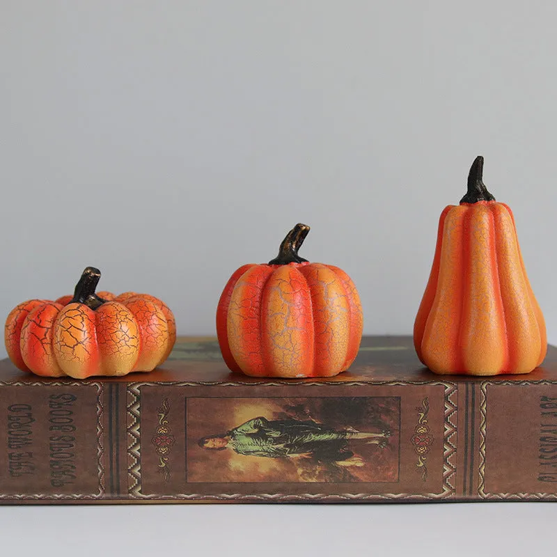 Pumpkin LED Candle Lamp, Halloween Lantern, Resin Lighted Pumpkin