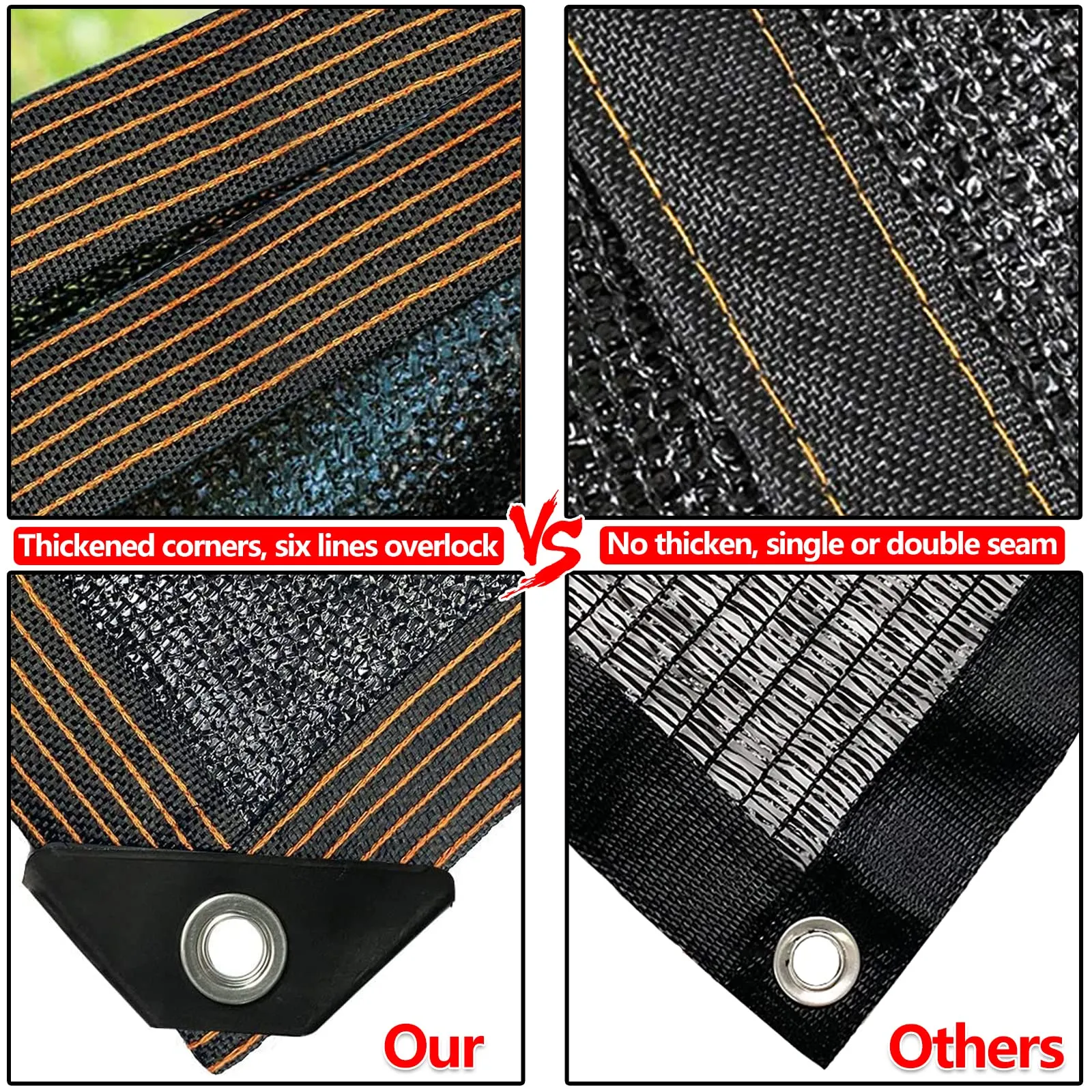 QLOFEI Shade Cloth for Garden, 90% Sunblock Neting Cover Shade Cloth with Grommets, Sun Protection Screens for Patio Kennel Chicken Coop Pergola Greenhouse Plants Cover Mesh Tarp, 10x15 FT