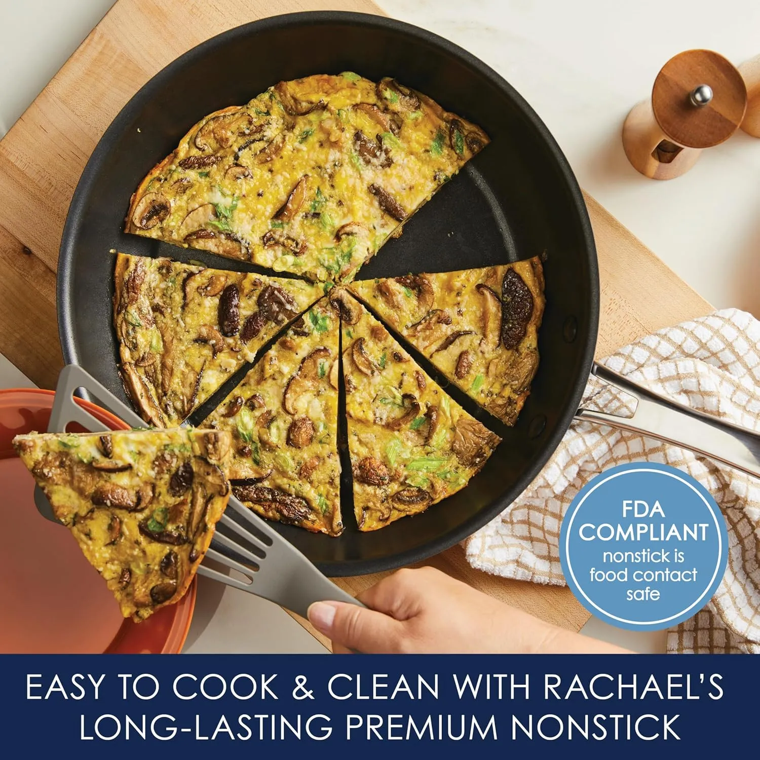 Rachael Ray Cook   Create Hard Anodized Nonstick Frying Pan/Skillet, 12.5 Inch - Black