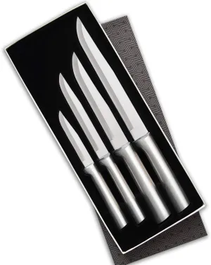 Rada Cutlery 4-Piece Wedding Register Knife Gift Set, Made in USA, Silver Handles