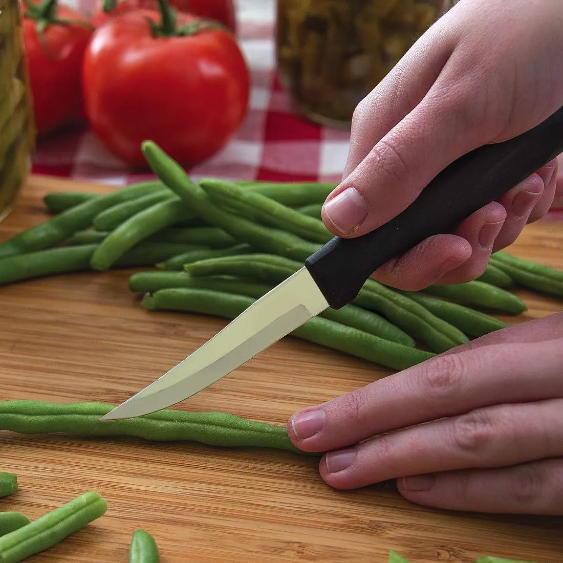 Rada Cutlery Anthem Series Heavy Duty Paring Knife, Made in USA, Black Handle