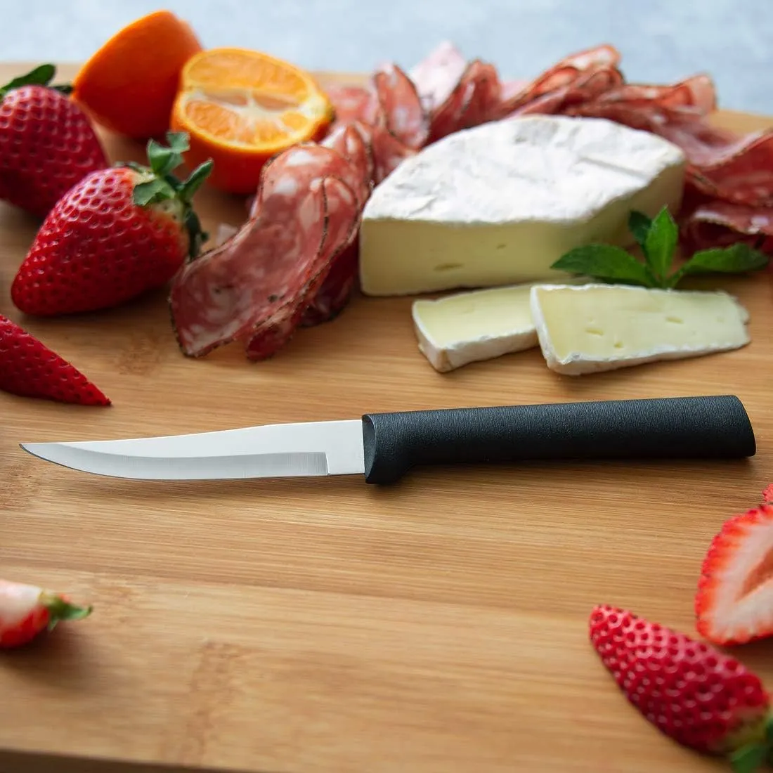 RADA Cutlery Heavy Duty Paring Knife, Black Handle, Pack of 6