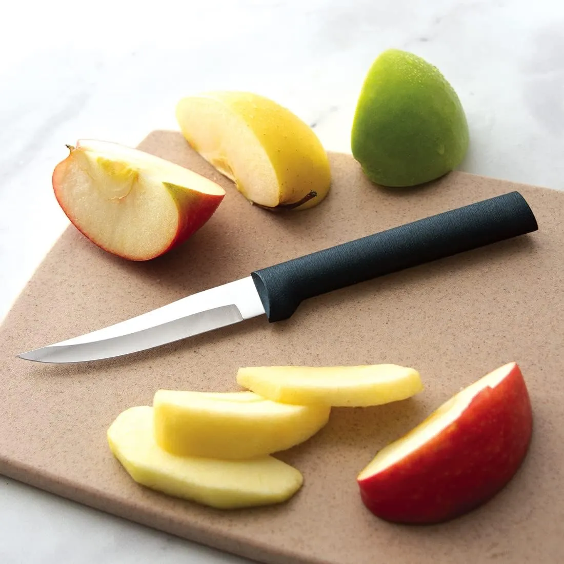 RADA Cutlery Heavy Duty Paring Knife, Black Handle, Pack of 6