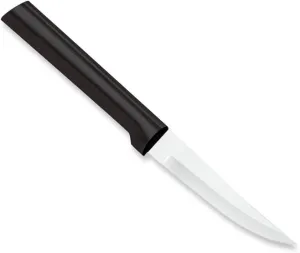 RADA Cutlery Heavy Duty Paring Knife, Black Handle, Pack of 6