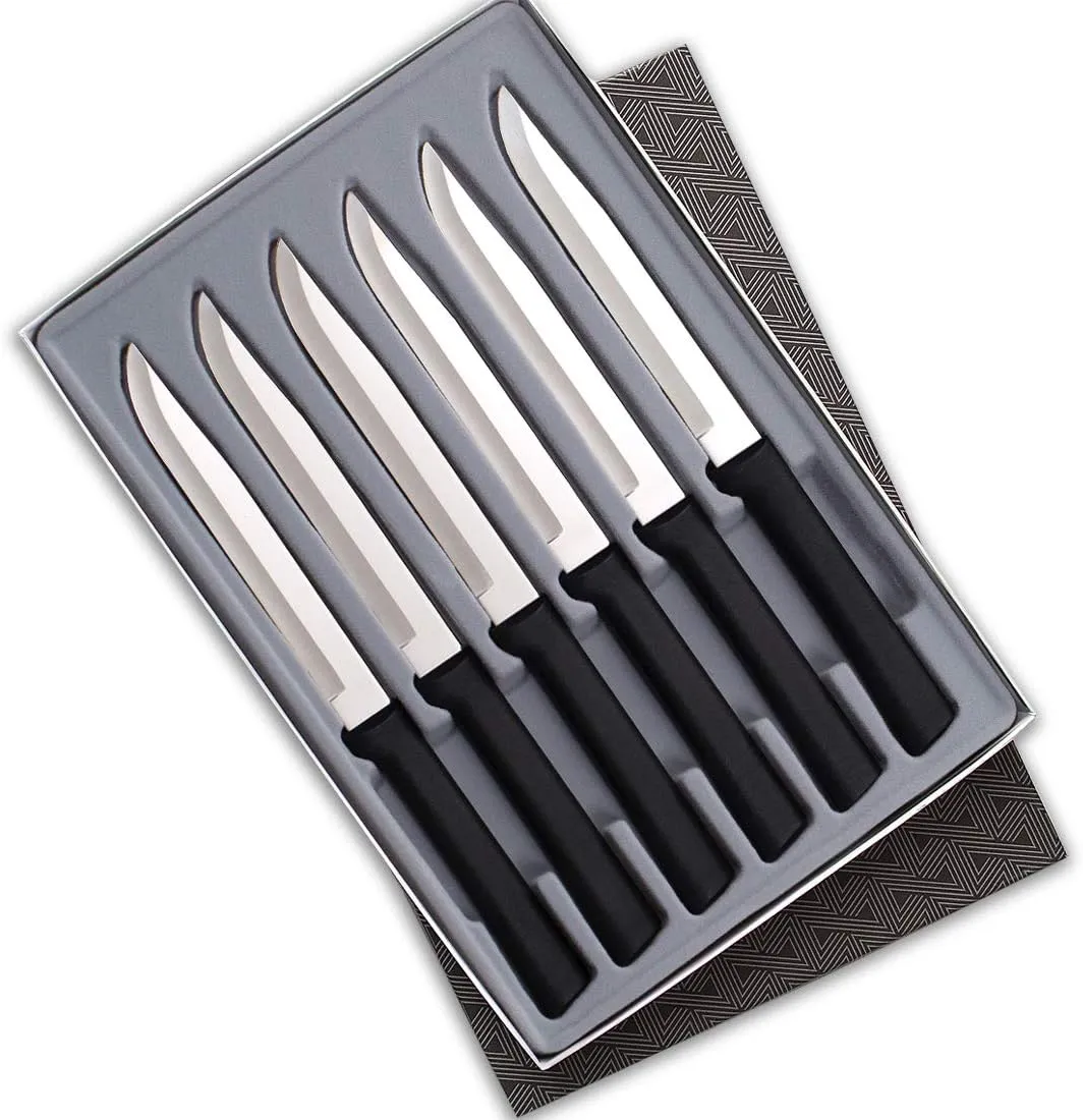 Rada Cutlery Utility Steak Knives Gift Set – Stainless Steel Knife Made in the USA, Set of 6