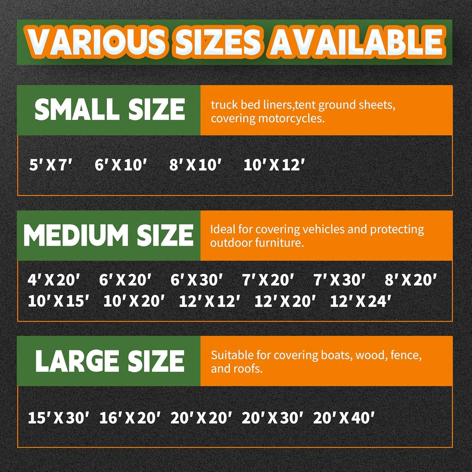 RAINDEWAY 6x10 Feet Heavy Duty 12 Mil Tan Poly Tarp Cover,UV Resistant,Weatherproof,Durable,Multipurpose Waterproof Small Tarp with Grommets and Reinforced Edges