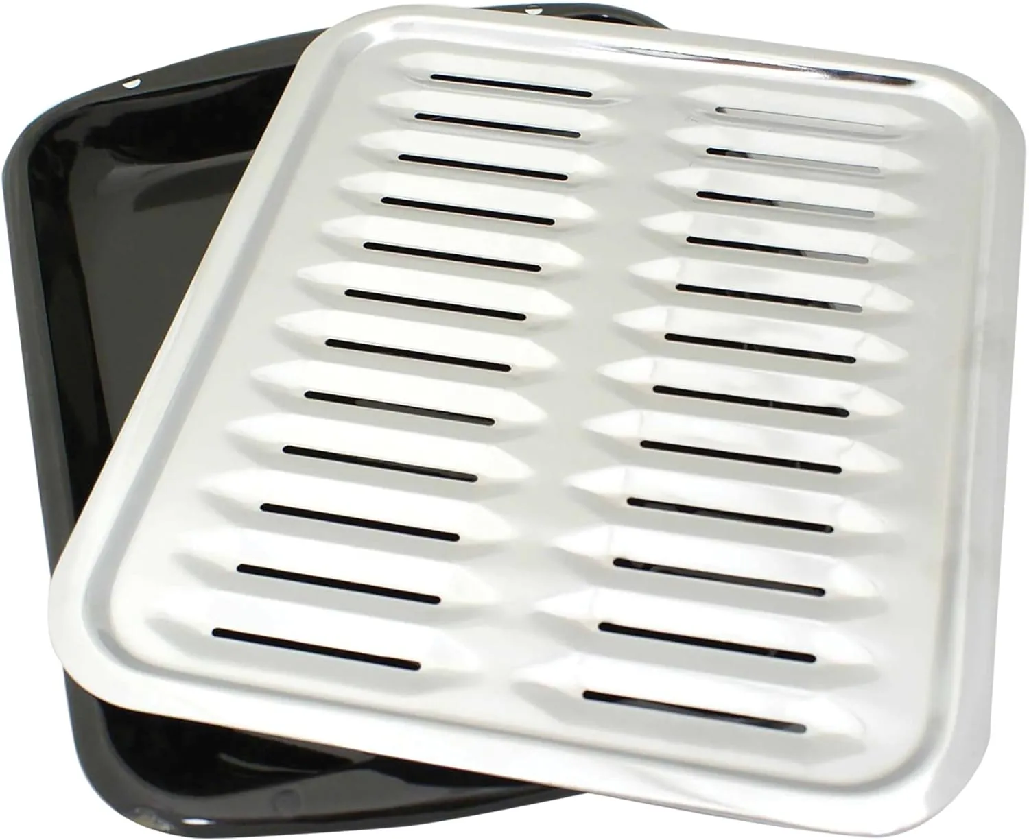 Range Kleen BP100 2 Piece Air Fry Bake and Broil Pan with Chrome Grill