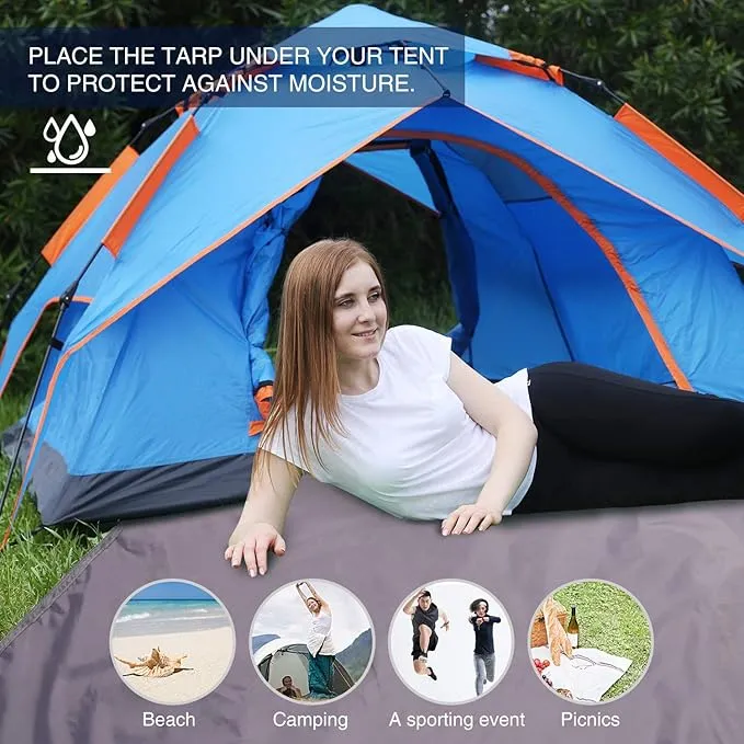 REDCAMP Waterproof Camping Tent Tarp - 95"x83", 4 in 1 Multifunctional Tent Footprint for Camping, Hiking and Survival Gear, Lightweight and Foldable