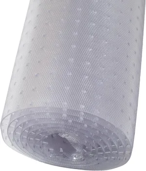 Resilia Industrial Deep Pile Carpet Runner - Crosshatch Pattern Non Slip Carpet & Rug Protector Mat, Waterproof Clear Plastic Vinyl Floor Covering, 24 Inches Wide x 6 Feet Long