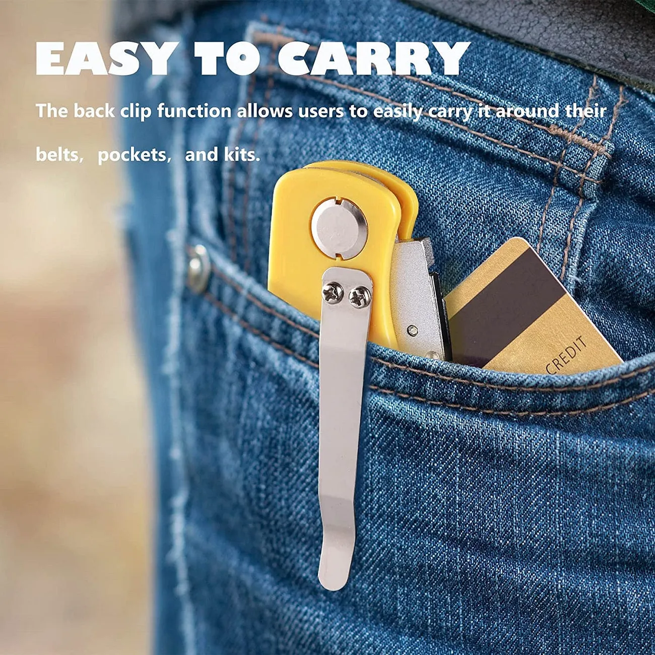 REXBETI 4-Pack Folding Utility Knife Quick-change SK5 Box Cutter