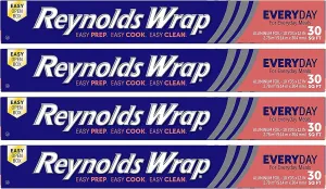 Reynolds Wrap Aluminum Foil (30 Sq Ft (Pack of 4))