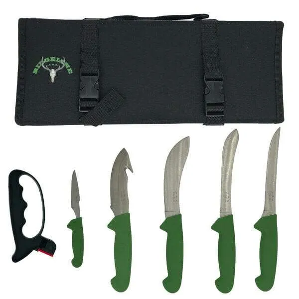 Ridgeline Knife 5pc Roll w Sharpener