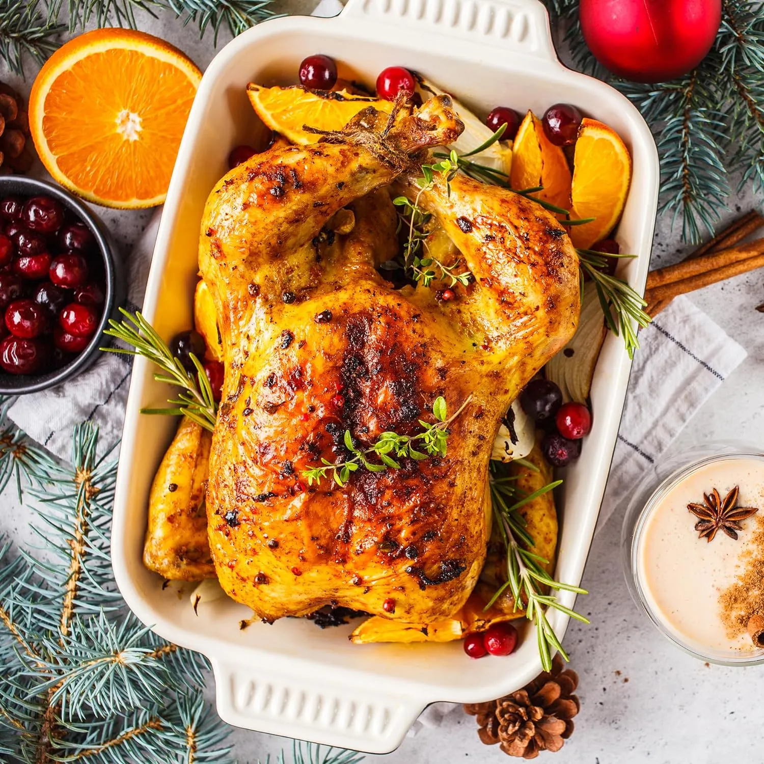 Roaster Oven, Electric Roaster Oven 26 Quart with Viewing & Self-Basting Lid, Turkey Roaster with Defrost & Warm Function, Large Electric Roaster Pan with Removable Pan & Rack, Stainless Steel, White
