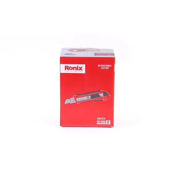 Ronix Model Rh-3006 Wholesale Best 18mm Snap Blade Cutter Knives Heavy Duty Rubber Aluminium Retractable Utility Knife