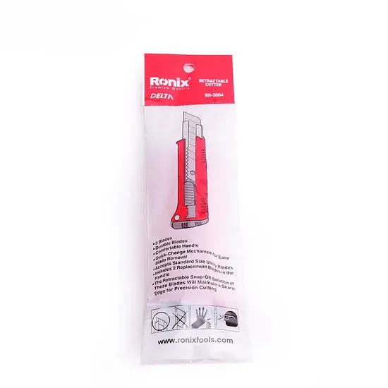 Ronix Rh-3004~3006 Plastic DIY Automatic Pocket Utility Paper Knife Cutter
