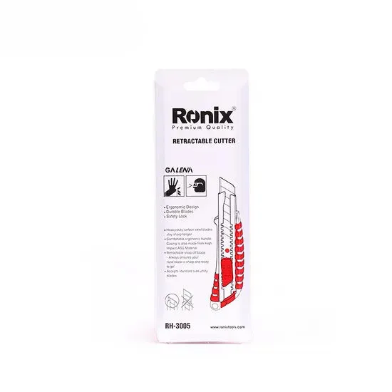 Ronix Rh-3005 Hand Tool Carbon Steel Blade Mini Portable Retractable Knife Cutter