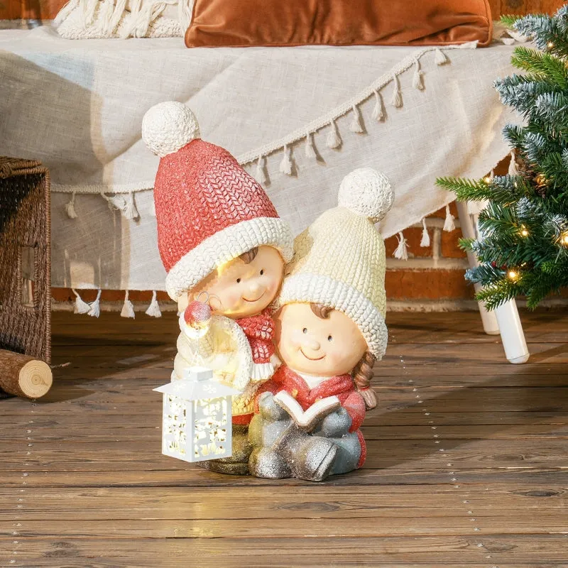 Rootz Christmas Decorations - LED Christmas Figure - Christmas Fairy Lights - Battery Operated - 30cm x 23cm x 45cm