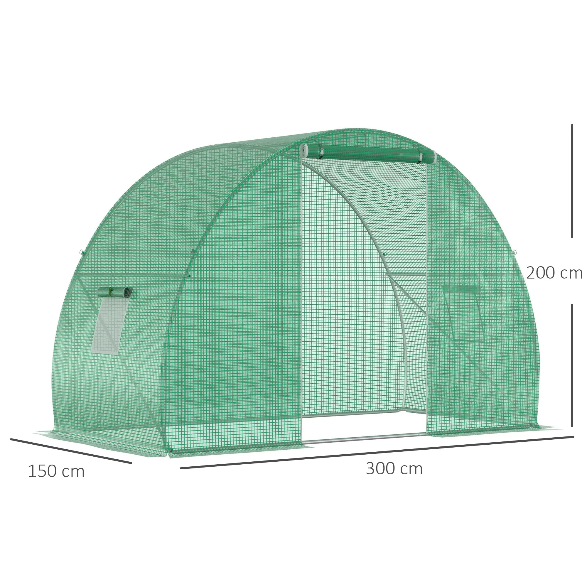 Rootz Garden Greenhouse Tunnel - Winter Greenhouse - Plant Protection Shelter - UV Resistant - 3L x 1.5W x 2H m