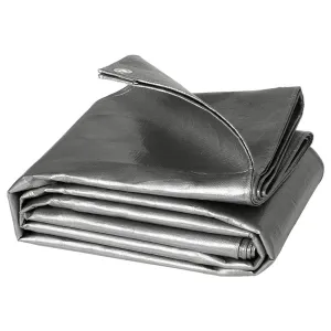 Rootz Heavy Duty Waterproof Tarpaulin - Protective Tarp - Bar Cover - High-Density PE - UV Resistant - 180g/m² - 50cm Metal Eyelets