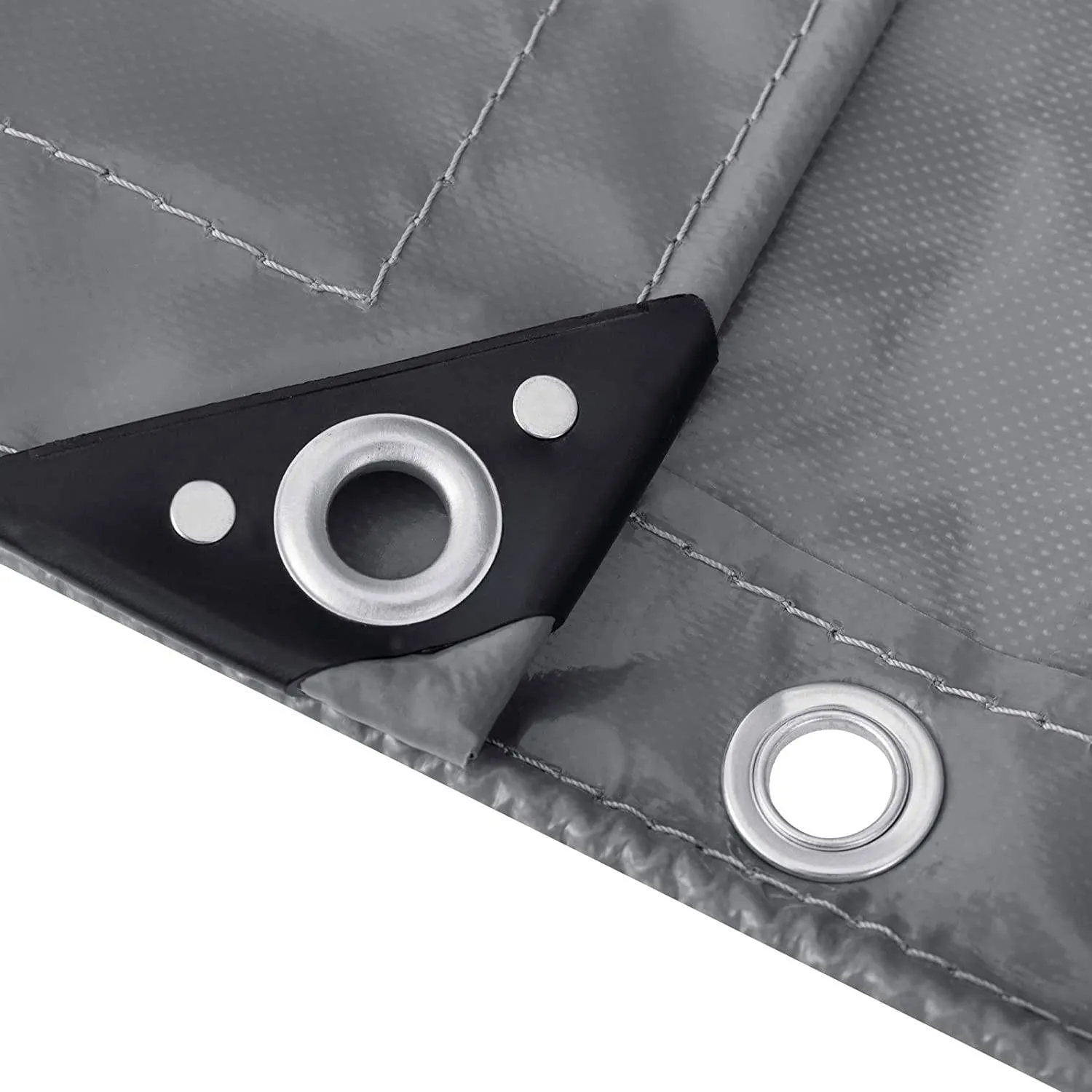 Rootz Waterproof PVC Tarpaulin - Heavy Duty Tarp - Weatherproof Tarpaulin - UV Resistant - 500 GSM - Tear Resistant - 50cm Eyelets - 500g/m² - 1x Size - 15mm Eyelets - 27mm OD - 30°C to 60°C