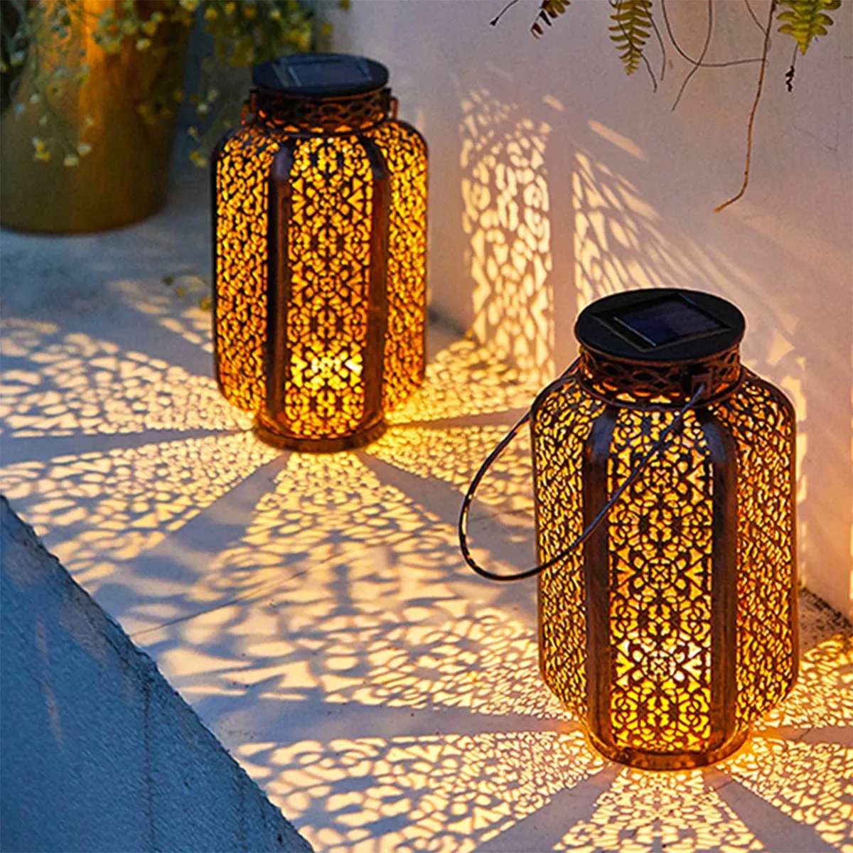 Royaleva Solar Hanging Lantern Outdoor - Vintage Pathway Light