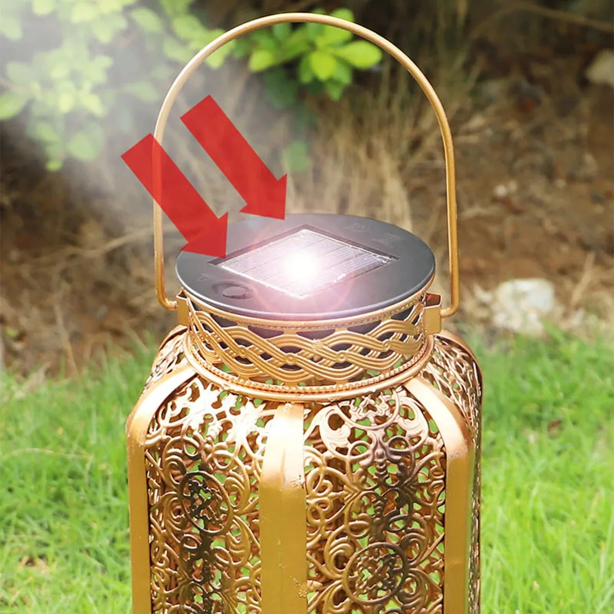 Royaleva Solar Hanging Lantern Outdoor - Vintage Pathway Light