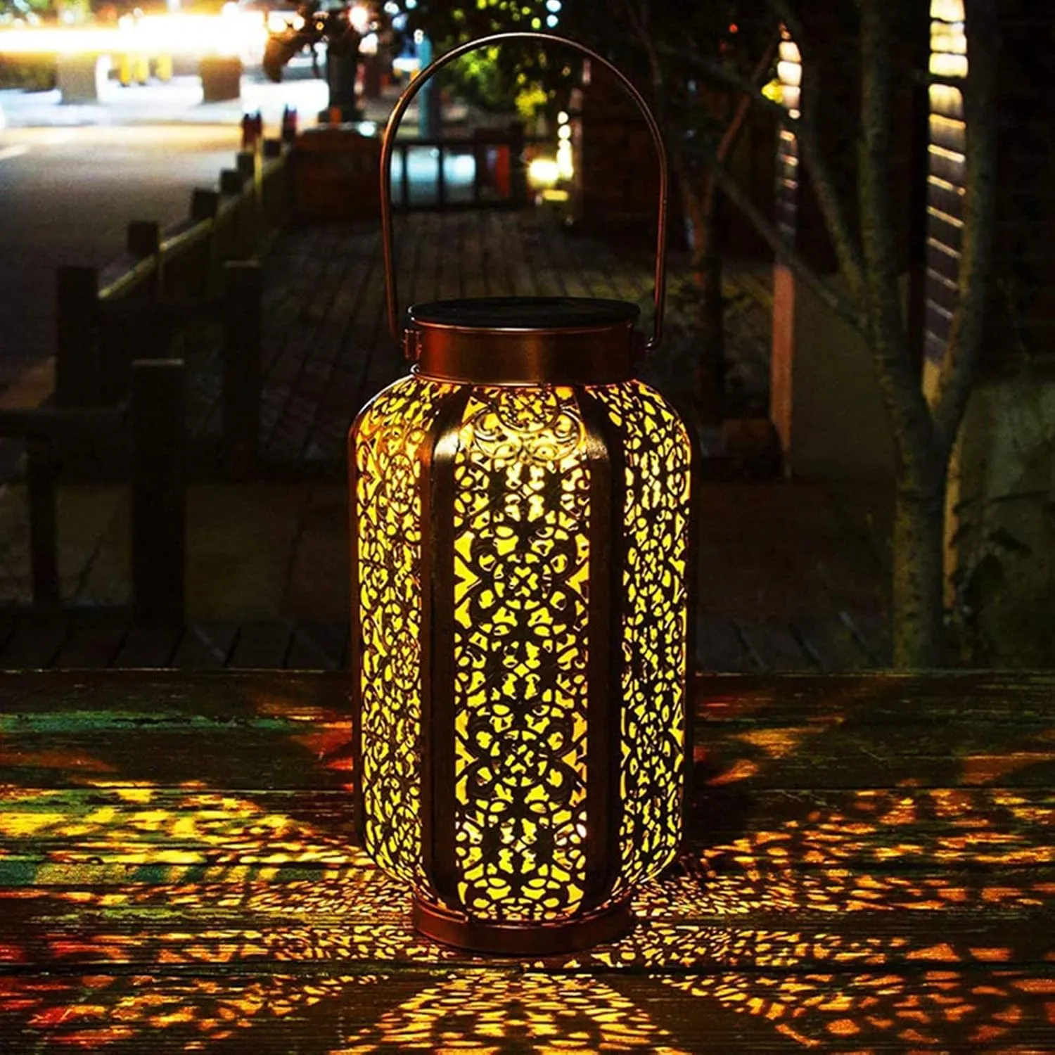 Royaleva Solar Hanging Lantern Outdoor - Vintage Pathway Light