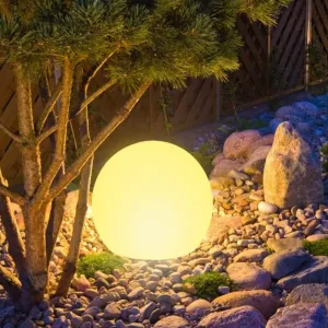 Rynx | 8-In Solar Globe Light Outdoor Waterproof Solar Ball For Garden, 16 Rgb Color Changing Solar Light Ball Lamp With Remote Control, Landscape Lighting Mood Lamp With Ground Spike For Terrace Garden Path Party Decor