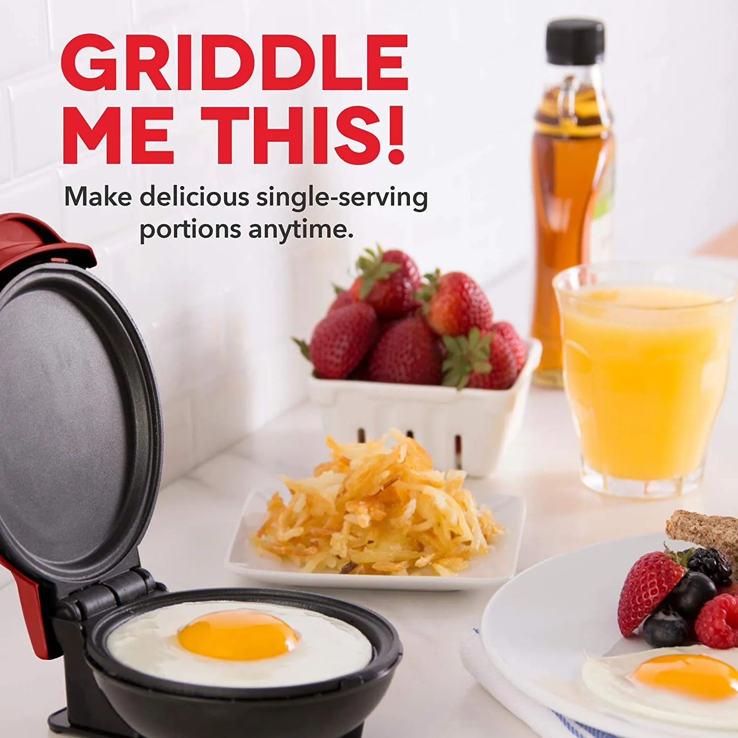 Rynx | Dash Mini Electric Round Frying Pan With Recipe Book Included