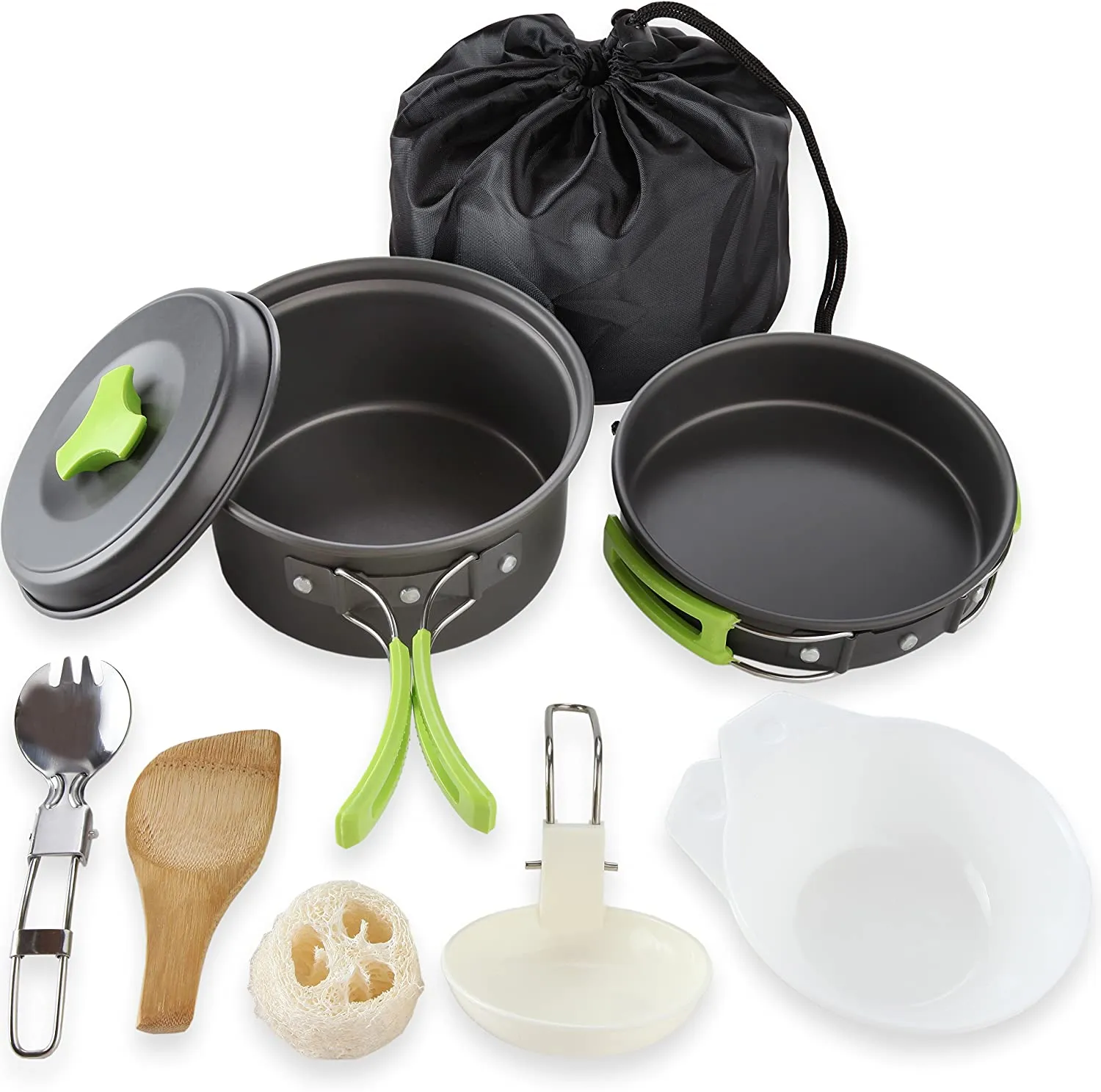 Rynx | MalloMe Camping Kitchen Equipment Mess Kit Gear – Camping Accessories Equipment Pots and Pans Set