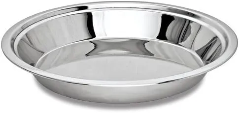 SATISFACTORY Nation 14 Inches Parat Dough Maker Stainless Steel Parant Kitchen untensil Dough Mixer Dough Kneader Silver Colour Pie Pan