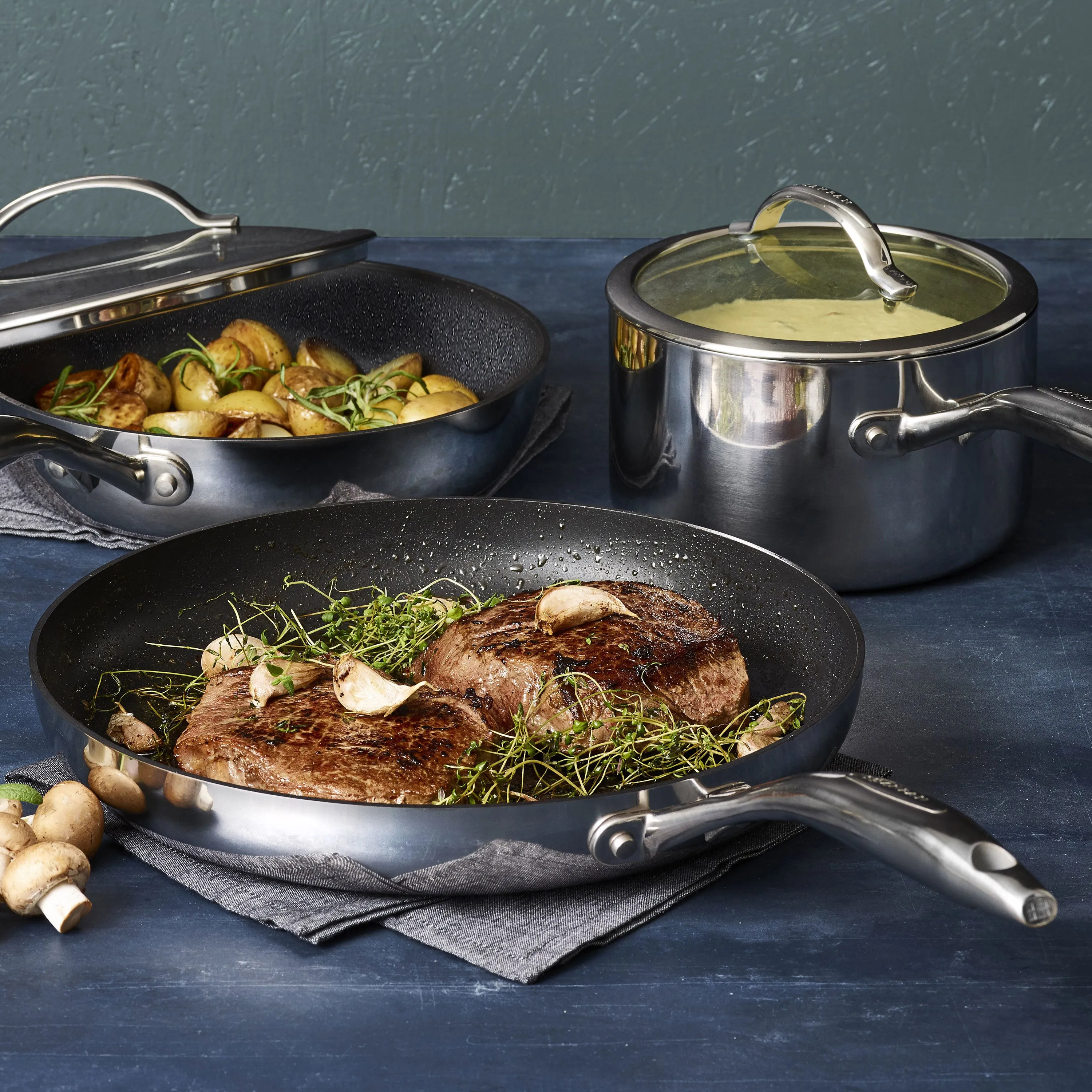 Scanpan HaptIQ 8 & 10.25" Stainless Steel Nonstick Fry Pan Set