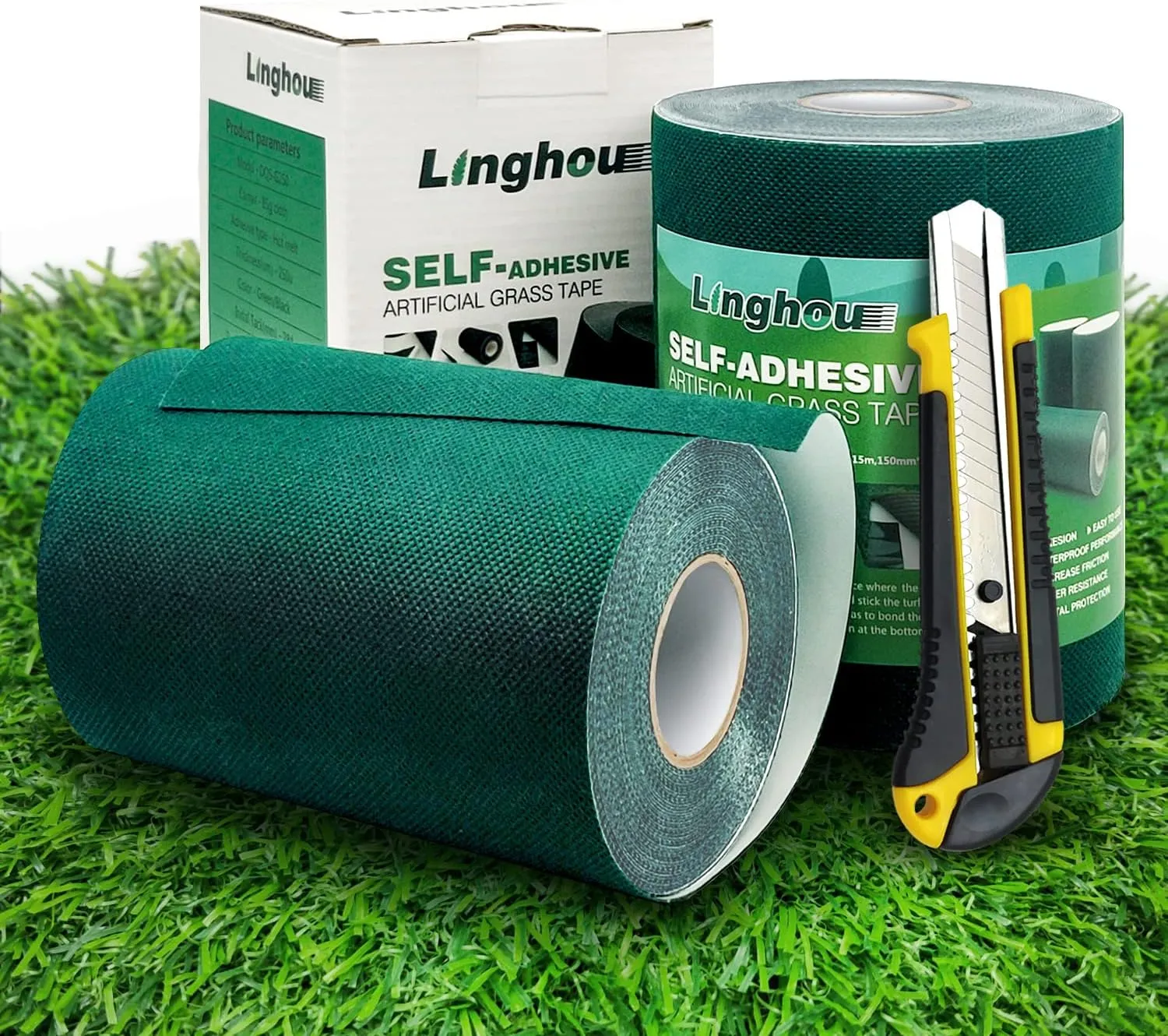 Self Adhesive Turf Seam Tape for Artificial Grass and Synthetic Turf Durable Joining 6" x 65.6'