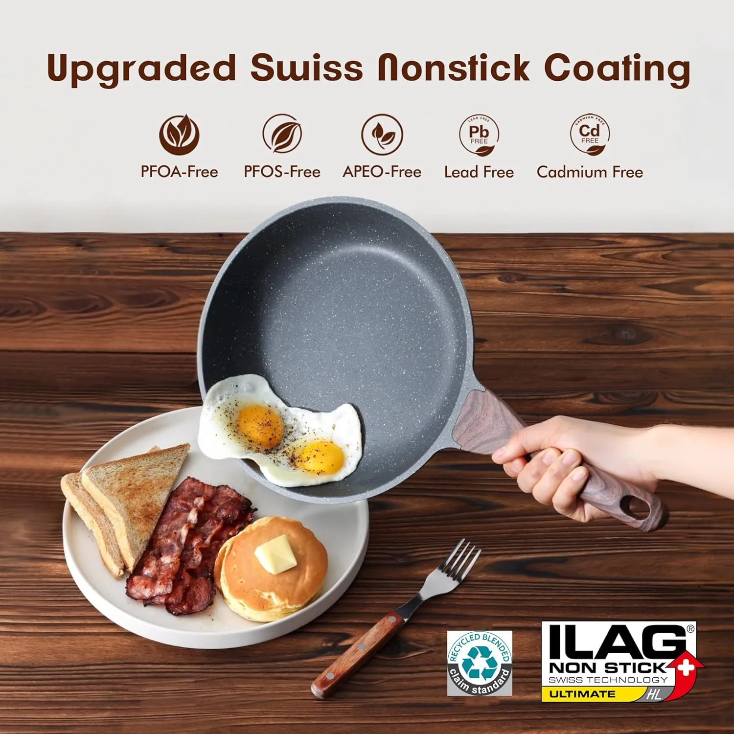 SENSARTE Nonstick Frying Pan Set