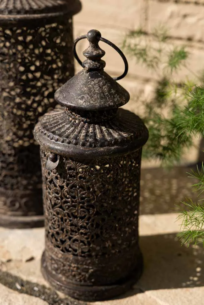 Set of 2 Rustic Lanterns