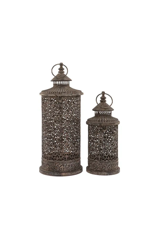 Set of 2 Rustic Lanterns