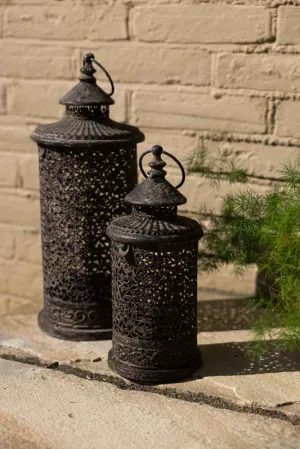 Set of 2 Rustic Lanterns
