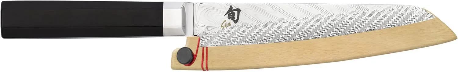 Shun Dual Core 6" Utility/Butchery Knife, Handcrafted Japanese Kitchen Knife, VG10 and VG2 Damascus Steel Blade, Pakkawood Handle, Precision and Sharpness for Professional and Home Chefs