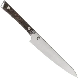Shun Kanso 6" Utility Knife, Handcrafted Japanese Kitchen Knife, AUS10A Stainless Steel Blade, Tagayasan Handle, Precision and Sharpness for Professional and Home Chefs