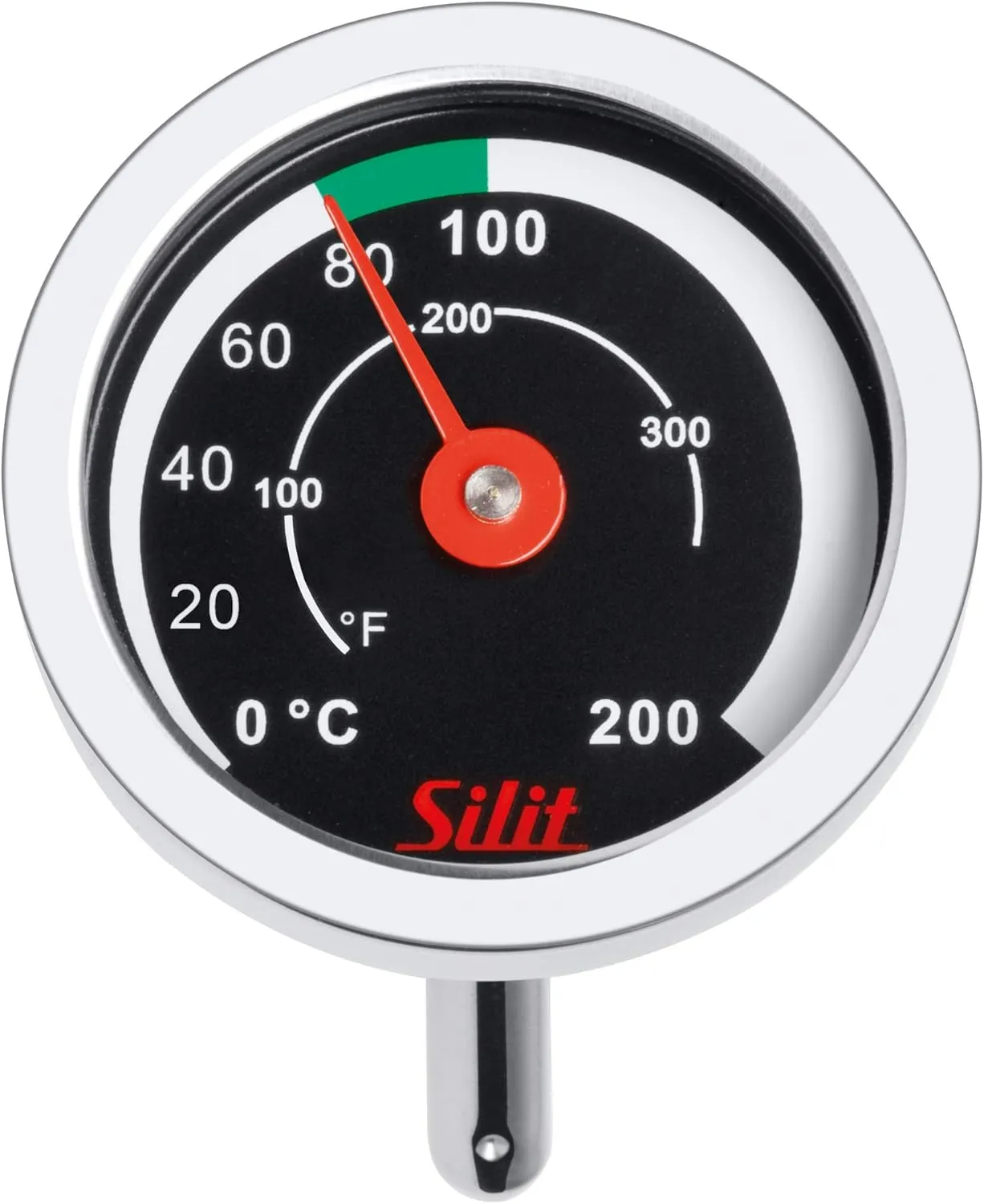 Silit 2136266112 Ecompact with Silicone Edge and Thermometer Silargan Functional Ceramic Steam Cooker, Black, 35.6 x 18.4 x 33.3 cm, 6.7 Litre