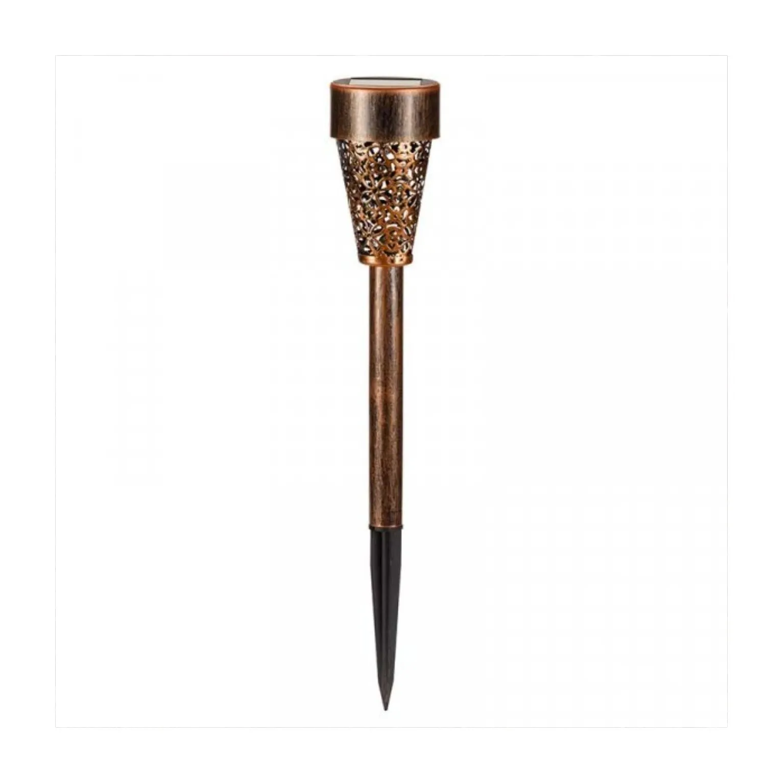 Smart Garden 36.5cm Solar Lantern Damasque Stake Light Bronze