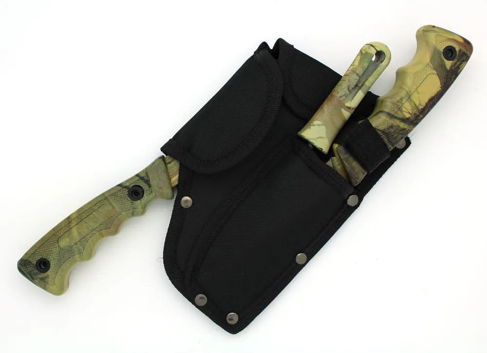 Snake Eye Tactical Heavy Duty 4PC Big Game Hunting Knife Set Camping Fishing Hunting Outdoors